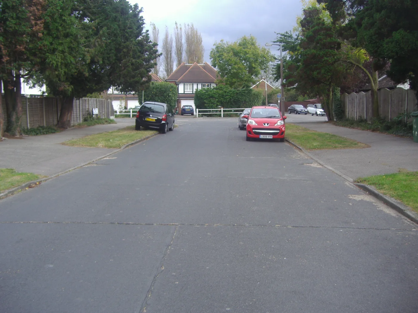 Tudor Drive, Hersham. Rubbish and recycling here are collected fortnightly, on alternating weeks, with food waste every week