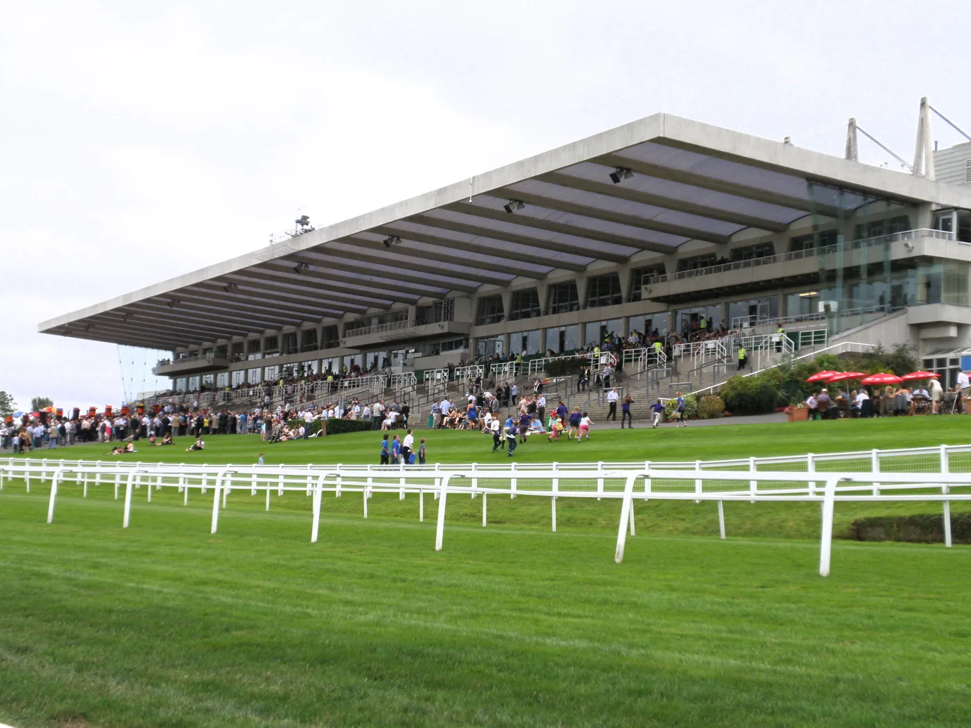 The grandstand at Sandown Park Racecourse, Esher